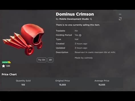 crimson dominus roblox